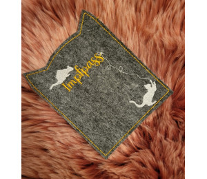 Stickserie ITH - Impfpasshülle Katzenkopf Ohren - 11 Motive Katze in 4 Varianten inkl. Blanko